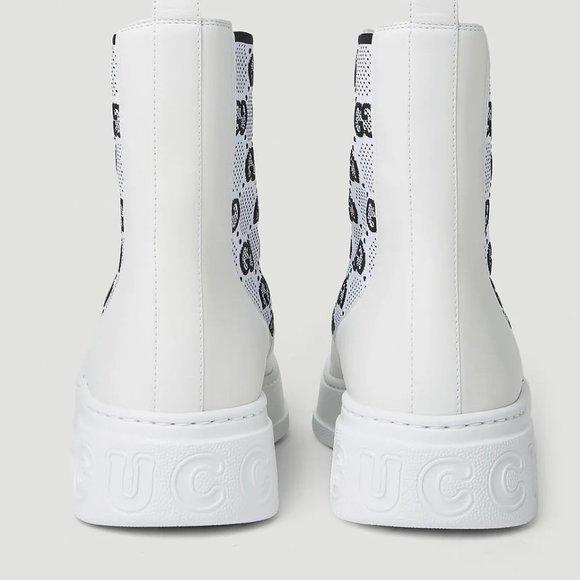 NIB Gucci Chelsea white leather slip on boots IT 39/ US 9 - Picture 3 of 8